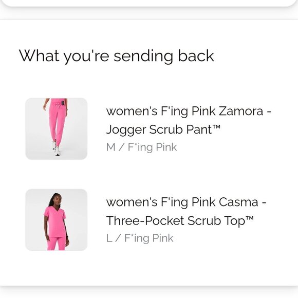 FIGS Women's F'ing Pink NWT M/L